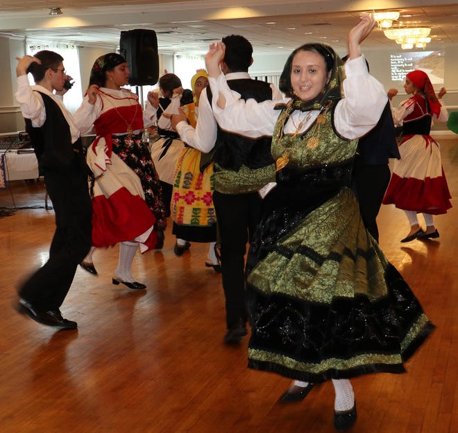 Dancers from the Danças e Cantares Folklore Group of Cumberland perform at the R.I. Day of Portugal Gastronomy and Folklore Fair.
