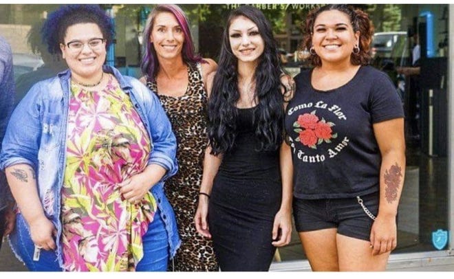 The Vault Beauty Lounge will hold its grand opening Oct. 1 in Newcomerstown. The staff are, from left: Zulemar Heredia, owner Trista Briggs, Kaylena Engler and Uniqua Russell.