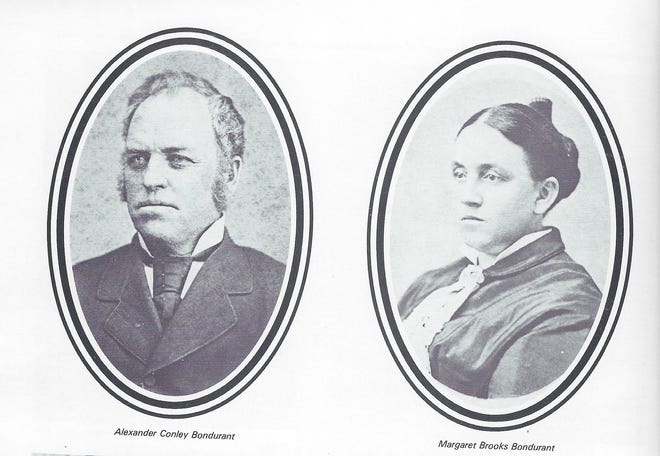 Alexander Conley Bondurant, a community founder who is the namesake of the Des Moines suburb, and his wife, Margaret.