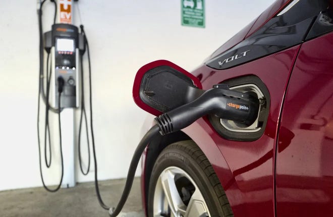 The city hopes to install several charging stations around Port Clinton in 2023 to satisfy the needs of local and visiting electric car owners.