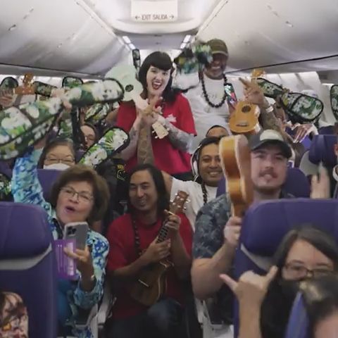 Southwest Airlines gave out free ukuleles and less