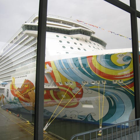 Norwegian Cruise Line's colorful cruise ship Norwe