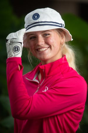Seaman senior Lois Deeter was away from her team for her sophomore year as the family dealt with Hurricane Harvey fallout. After a strong return last year, the golfer is off to a great start to her senior campaign.
(Photo: Evert Nelson/The Capital-Journal)