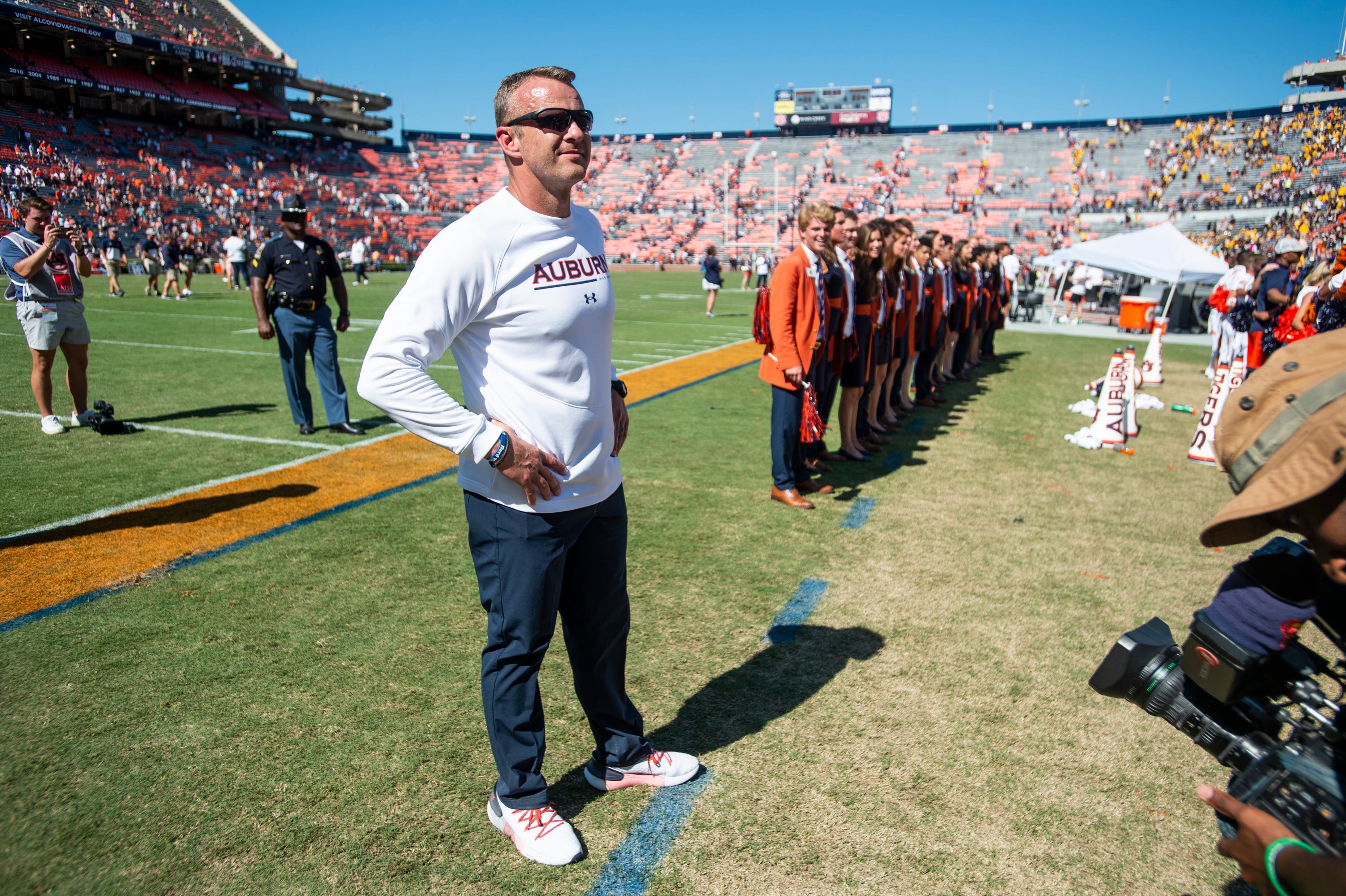 Auburn football coach Bryan Harsin defends fourth down call vs Mizzou