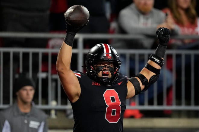 Cade Stover has the most receptions (35) by any Ohio State tight end since Rickey Dudley in 1995.