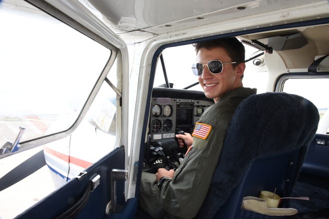 In March 2021, Tucker Tuffile went up for his first CAP Orientation flight, where he even got to briefly handle the yoke and rudder. He was hooked. “I knew it was something I wanted to do,” he said.