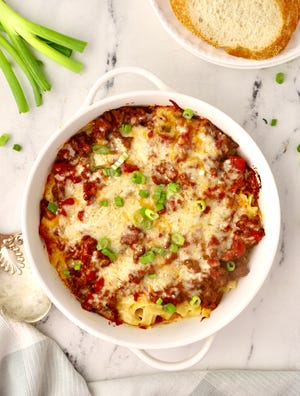 Easy Cheesy Hamburger Noodle Casserole is a hearty, kid-friendly, one-dish meal that's also easy on the budget.