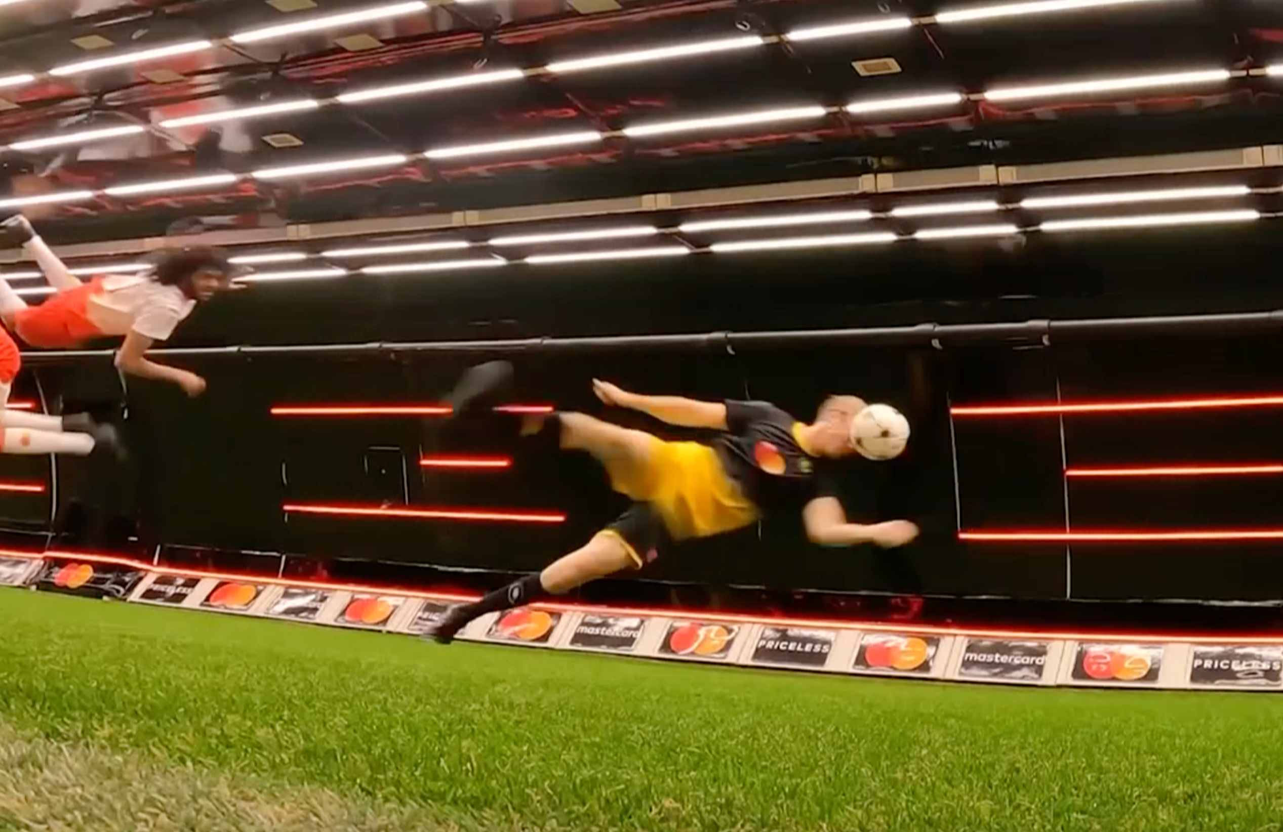 Soccer legend Luis Figo breaks world record playing zero gravity soccer on plane