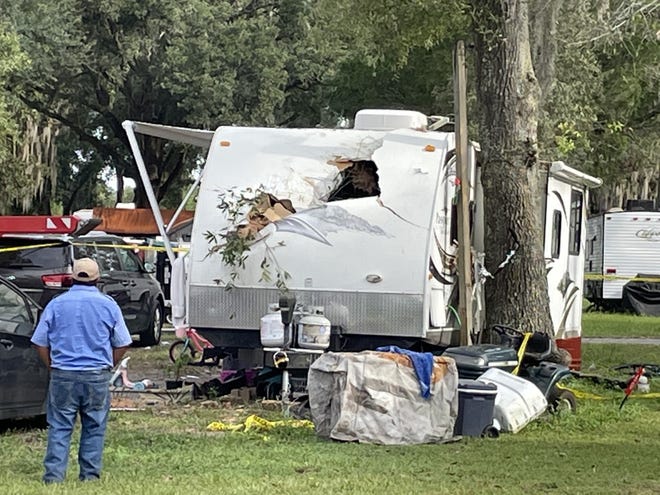 A 3-yearold girl died Tuesday after a tree limb pierced her family's camper in northwest Ocala.