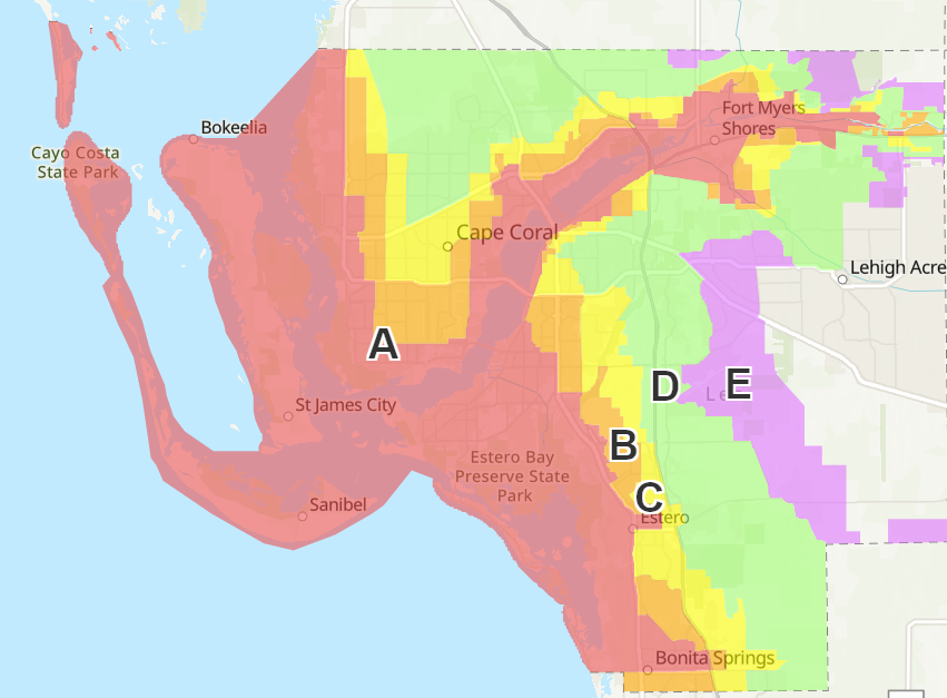 Cape Coral declares state of emergency - Cb634239 F42a 4398 9315 2ba8d2fc3ca6 Lee County Evacuation Zones.PNG