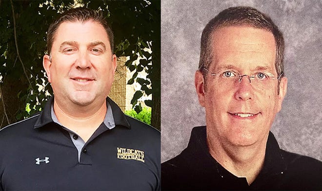 Western Wayne football coach Randy Wolff (left) and girls volleyball coach Darren Thorpe (right) each celebrated a milestone moment this past week in Lackawanna League action.
