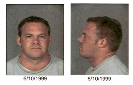 Booking photo from Scott Brannan's initial arrest in the 1999 marijuana case.