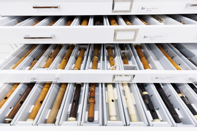 The main body of Library’s collection flute collection was donated in 1941 by Dayton C. Miller, a renowned physicist, astronomer and ardent collector of flutes.