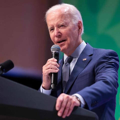 US President Joe Biden speaks during the White Hou