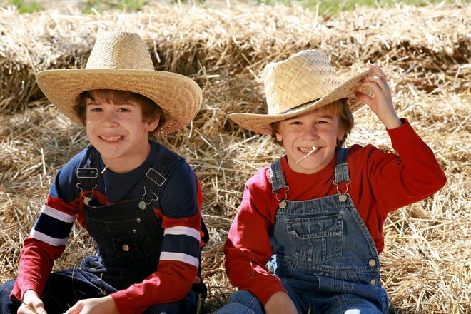 Children in overalls