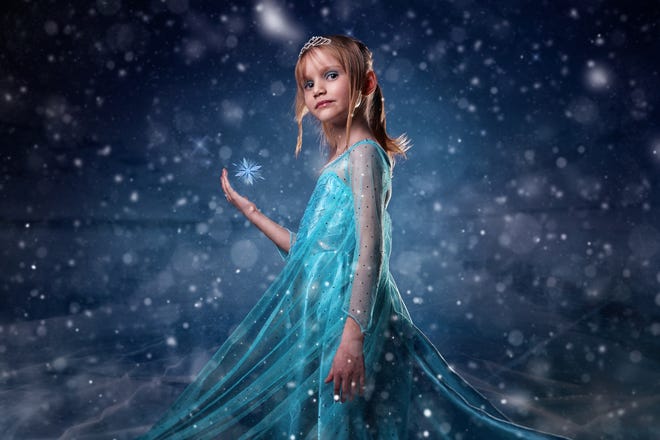 Young girl snow princess