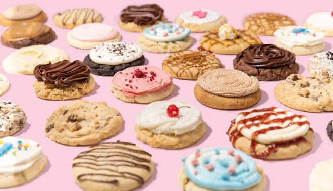 Crumbl Cookies has over 200 recipes for its treats, but only serves six varieties at any given time. The menu changes weekly.
