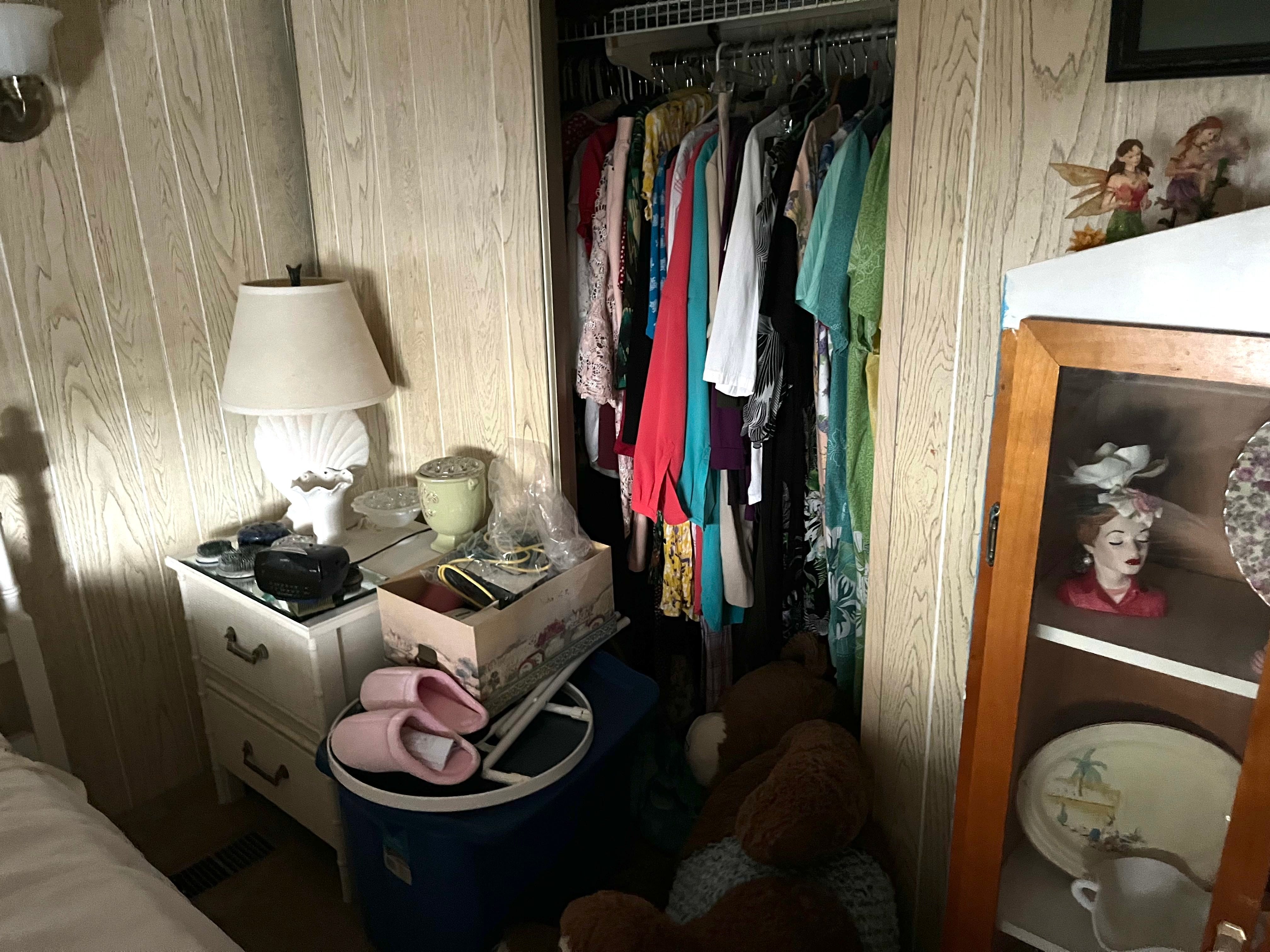 The closet where Punta Gorda resident Susan DiGregorio, 81, rode out Hurricane Ian.