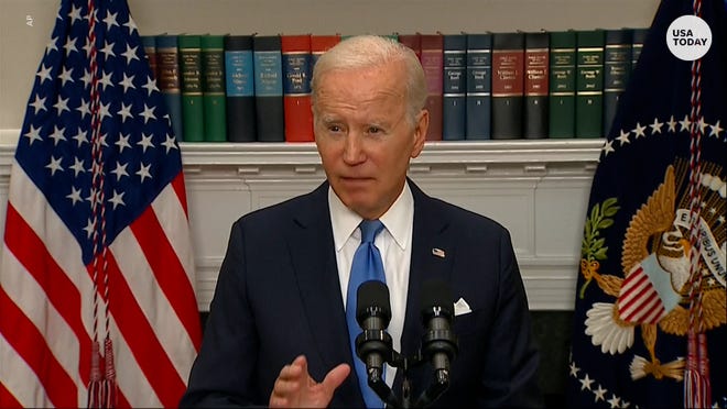 President Joe Biden provides an update on the United States' position regarding the protection of NATO territory in Ukraine.
