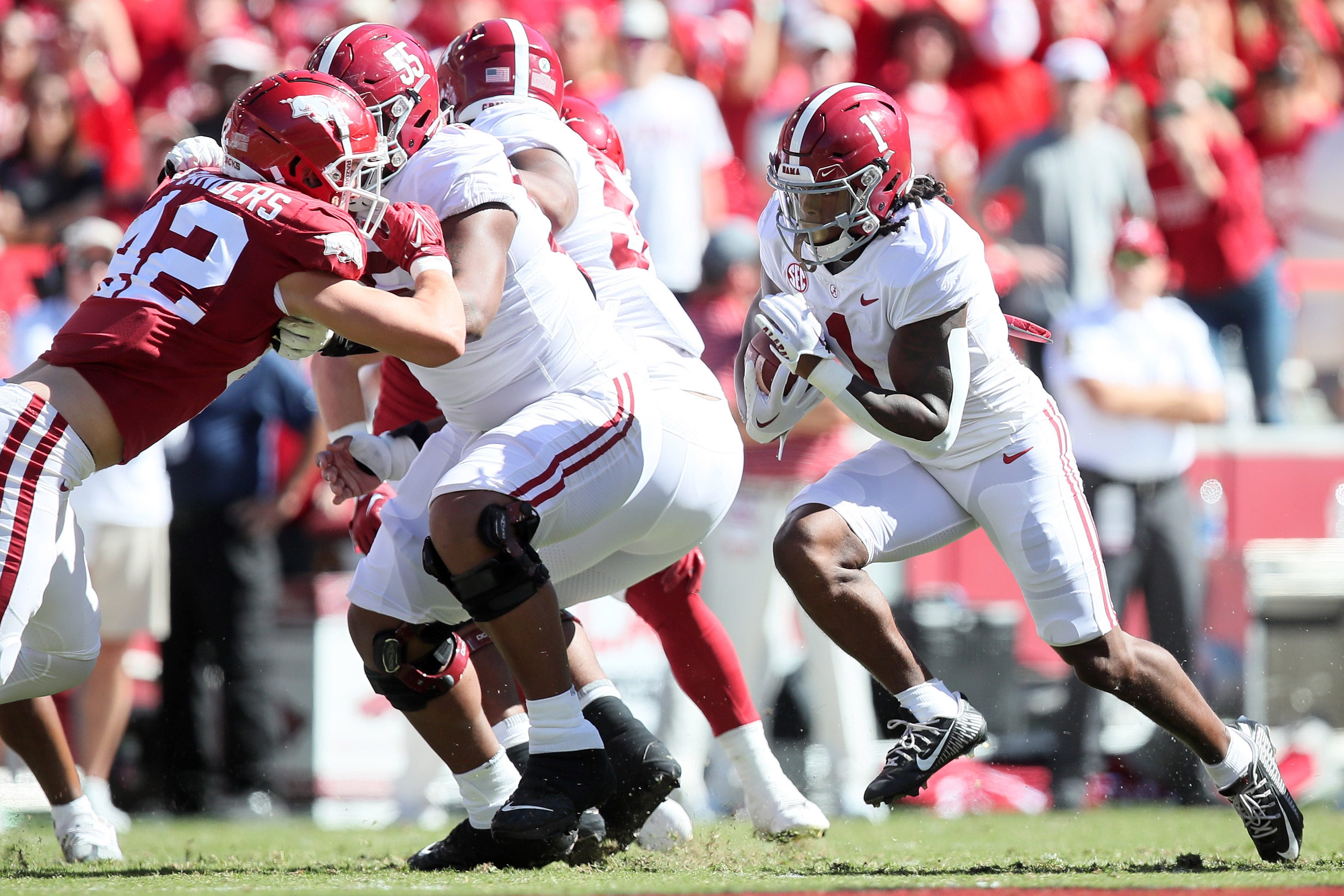 Alabama football score vs Arkansas Razorbacks Live updates in SEC game