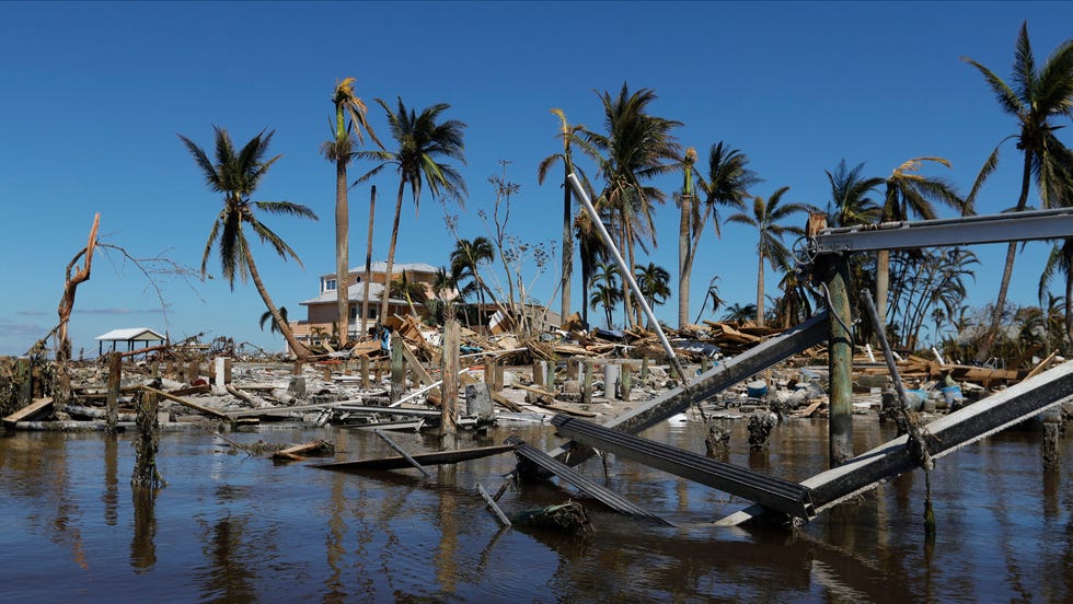 Pine Island and Matlacha showed major signs of damage after high winds and flooding from Hurricane Ian hit the island.  This image was taken on Friday, September 30, 2022.