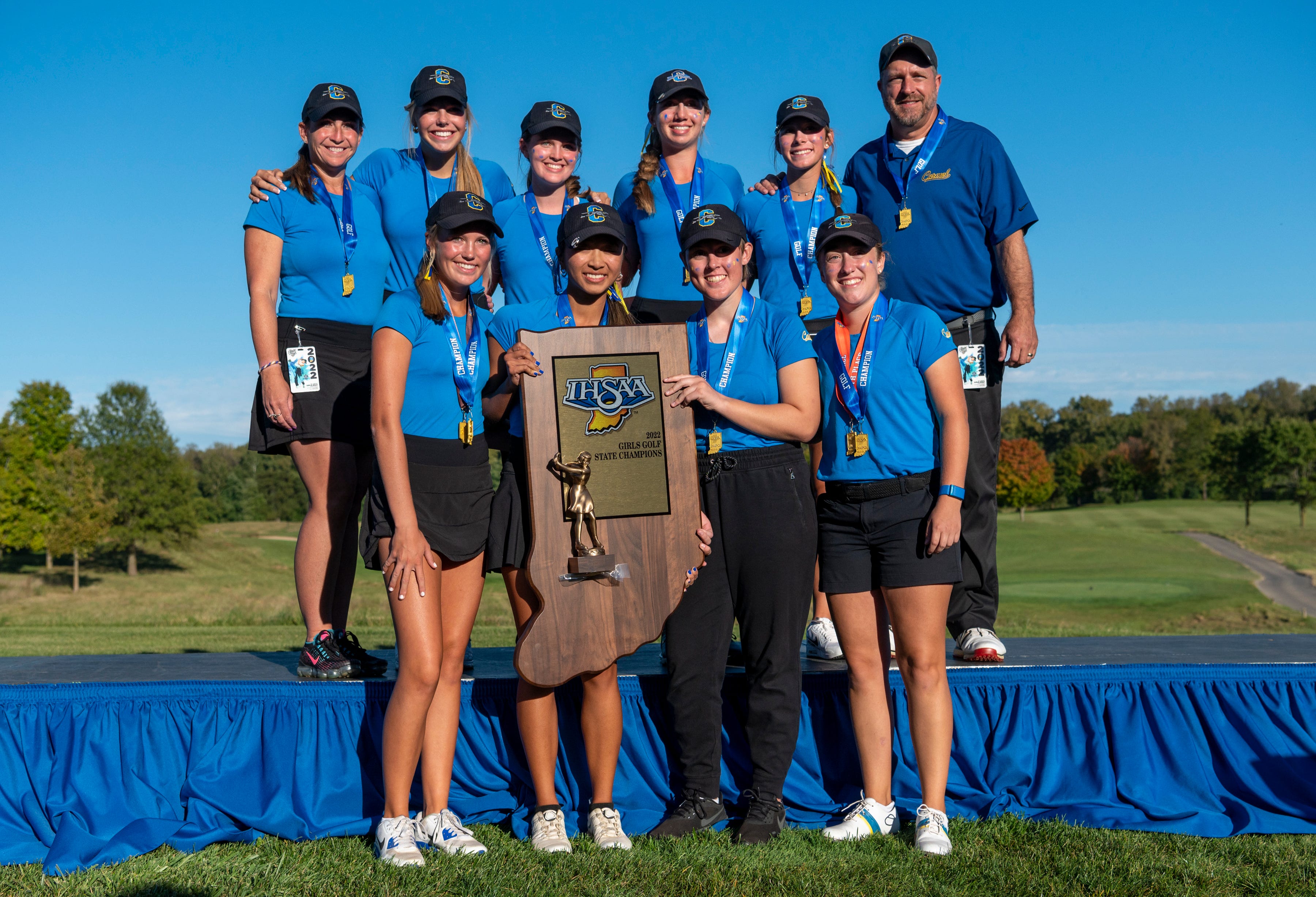 Indiana high school girls golf state tournament 2022 Day 1 results