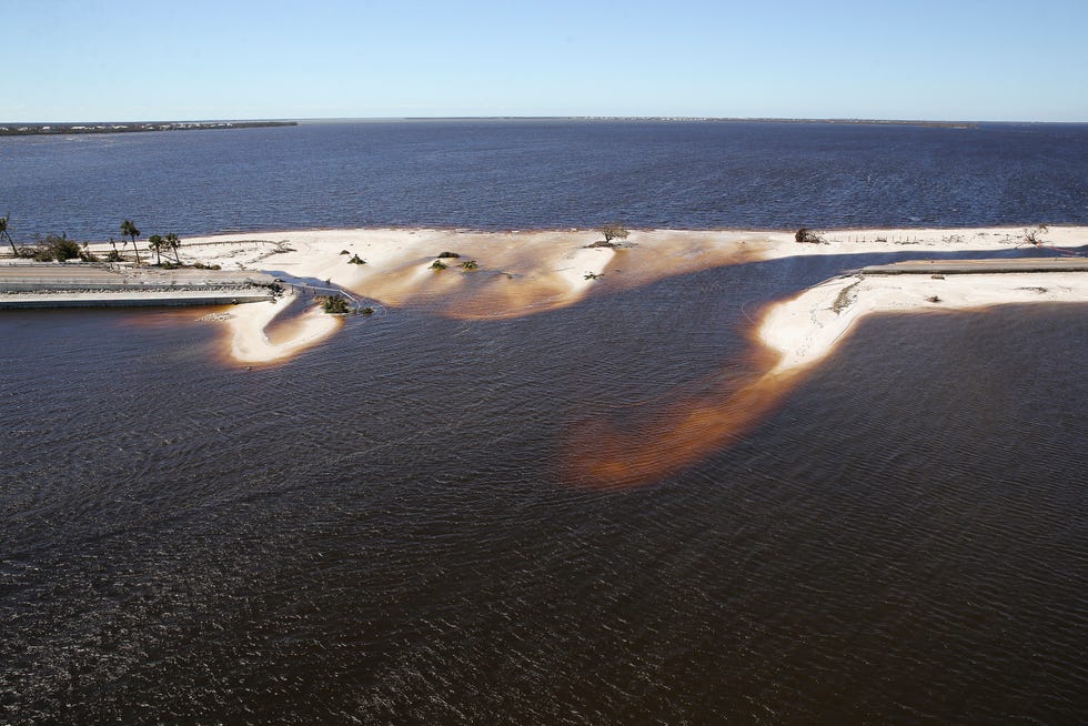 Sanibel Island, Florida, was partially collapsed during Hurricane Ian.