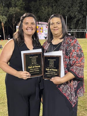 Amber Hiers Crozier and her mother, Debbie Terry Hiers, were both inducted into the Wade Hampton High School Athletic Hall of Fame on Sept. 23.