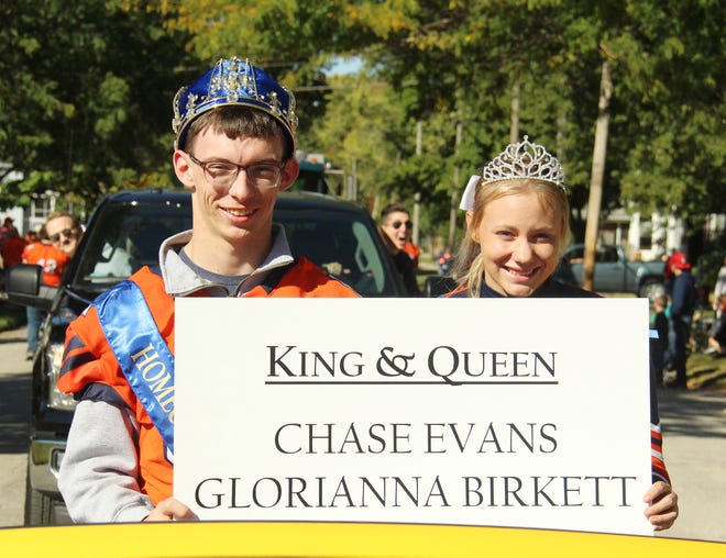 Pontiac Township High School celebrated its Homecoming Week with events that included a parade and a dance. King Chase Evans, left, and Queen Glorianna Birkett reigned over the weekend festivities.