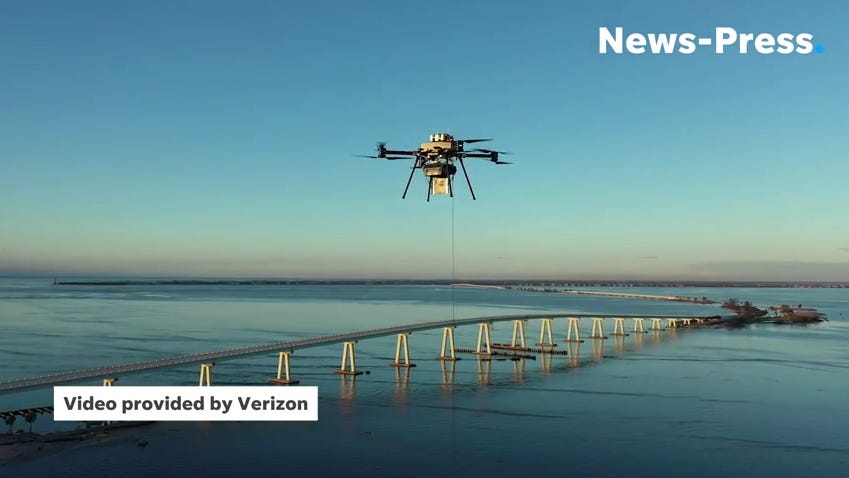 Verizon drones deployed over Sanibel Island after Hurricane Ian