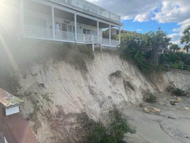Ponce Inlet homes were hit by gusts from Tropical Storm Ian, but water was the main source of problems related to property damage. About 500 houses were damaged.