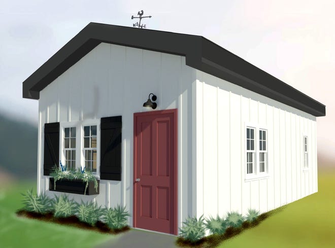 This is a rendering of a one-bedroom tiny home that is part of the planned 20-unit Freedom Village, to be located near the Erie Sports Center in Summit Township, and to be offered to veterans. Connecticut-based Bookwell Travel, in partnership with Erie Sports Center and Veterans Miracle Center Erie, plans to build the housing units to combat homelessness among veterans.