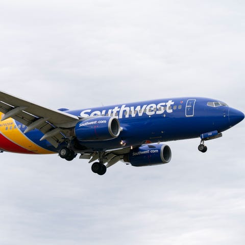 FILE - A Southwest Airlines flight prepares to lan