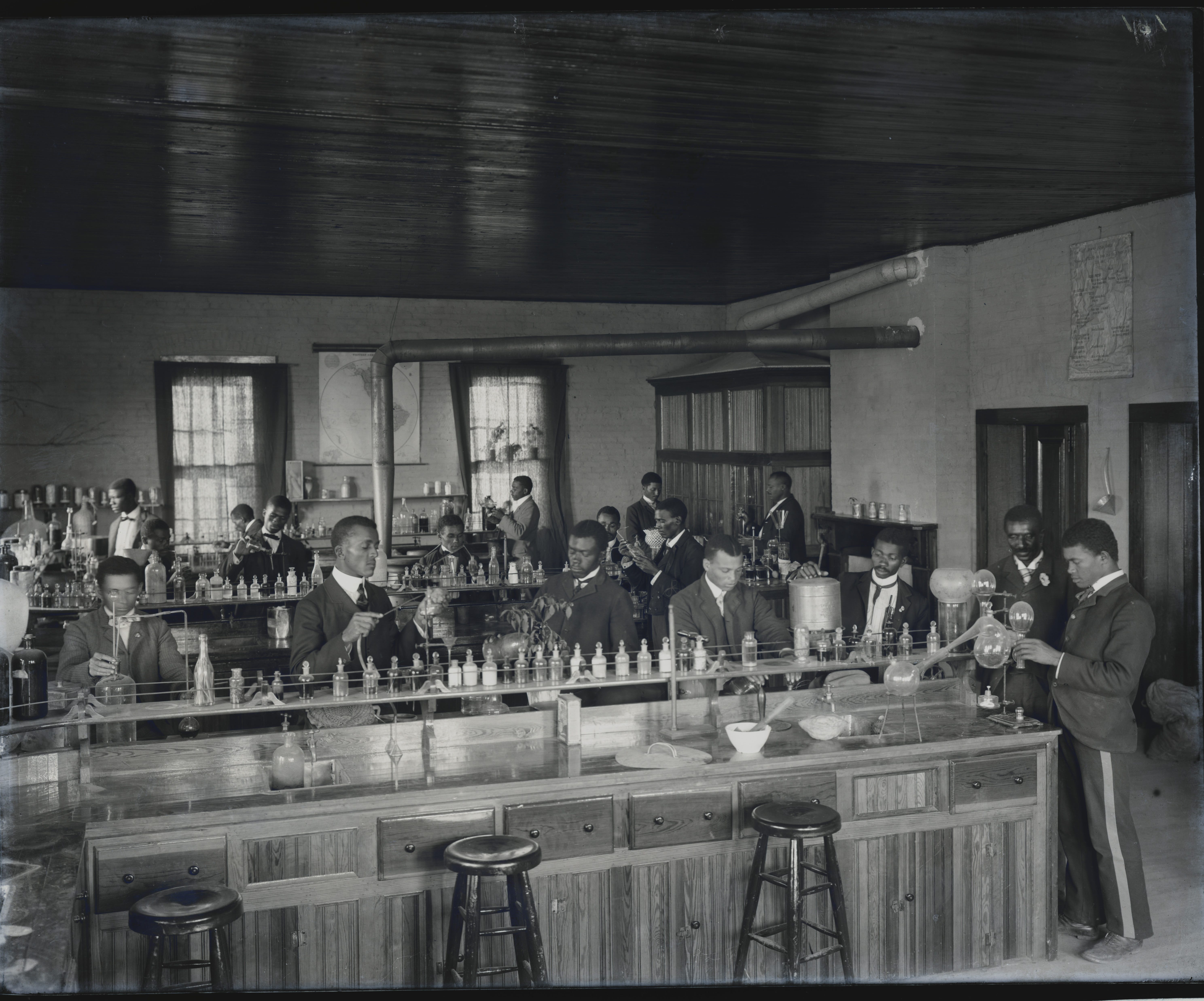Chemistry laboratory at Tuskegee Institute, ca. 1902Photographer: Frances Benjamin Johnston [Via MerlinFTP Drop]