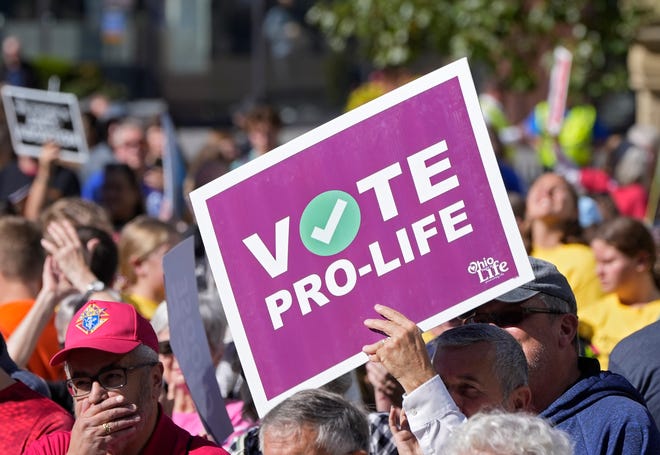 Thousands attended Wednesday's first annual Ohio March for Life at the Ohio State Capitol in Columbus.Barbara Perenick/Columbus Dispatch