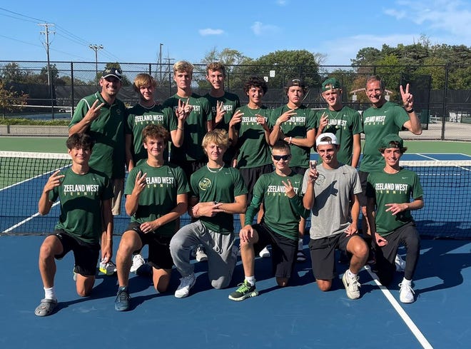 The Zeeland West tennis team qualified for the state tournament for the first time.