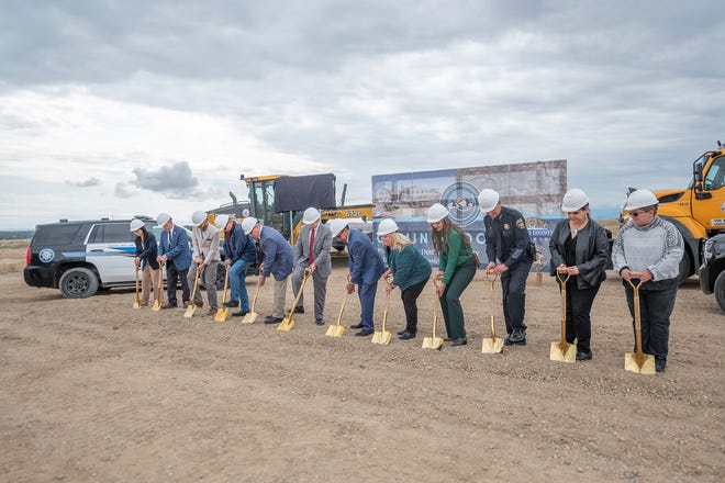 A groundbreaking ceremony was held for the Pueblo County detention center and boulevard extension just west of Pueblo Boulevard on Wednesday, Oct. 5, 2022.