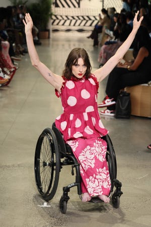Bri Scalesse appeared in Studio 189's Spring/Summer show during NYFW on Sept. 11.