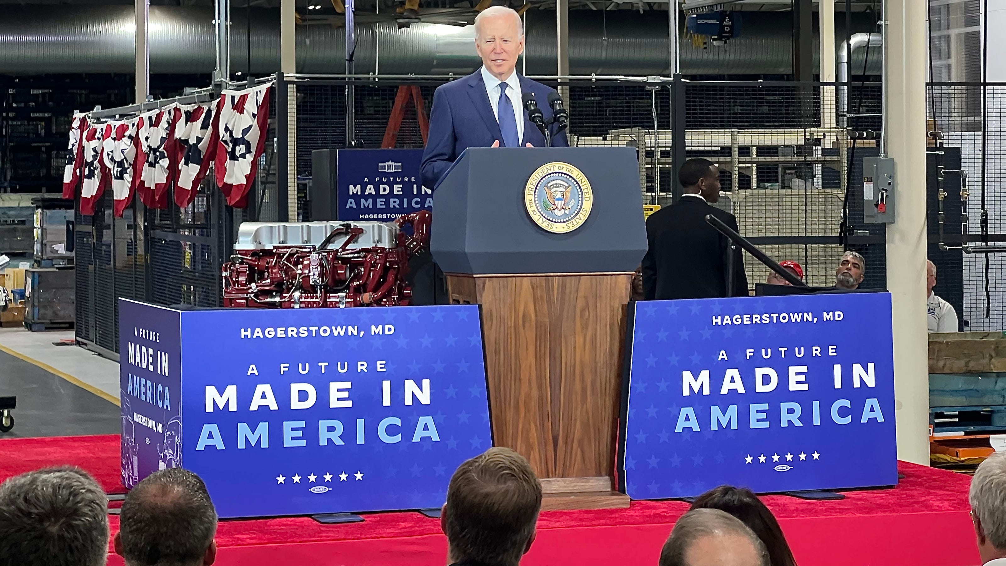 President Biden Lays Out Economic Vision At Hagerstown Volvo Factory