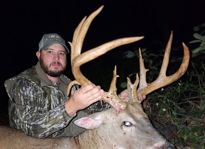 After a long day of beating himself up over a shot he made on a deer, Chase Borries of Biloxi recovered his 160-class public land buck.