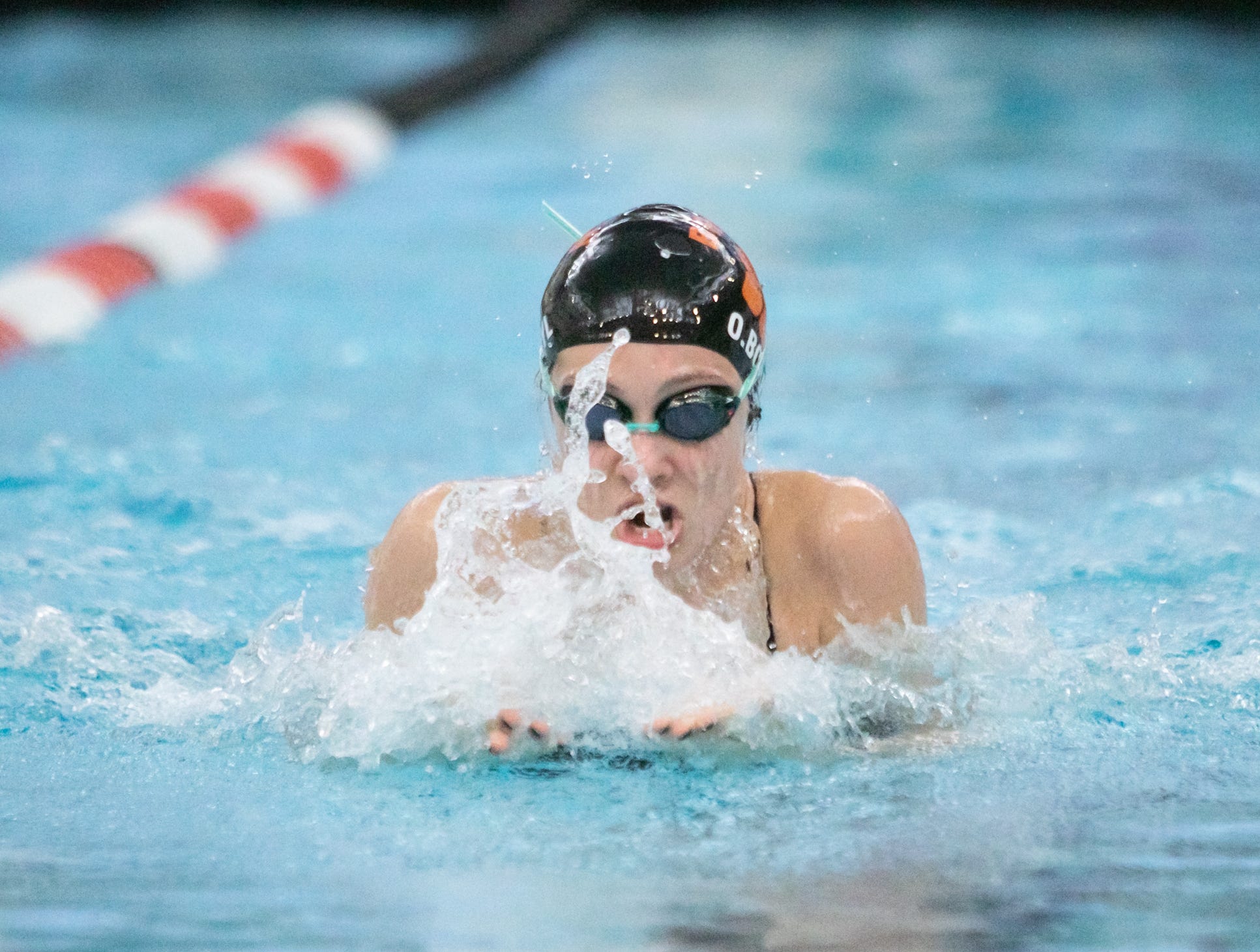 Brighton's Annika Geyer wins butterfly at MISCA swimming meet