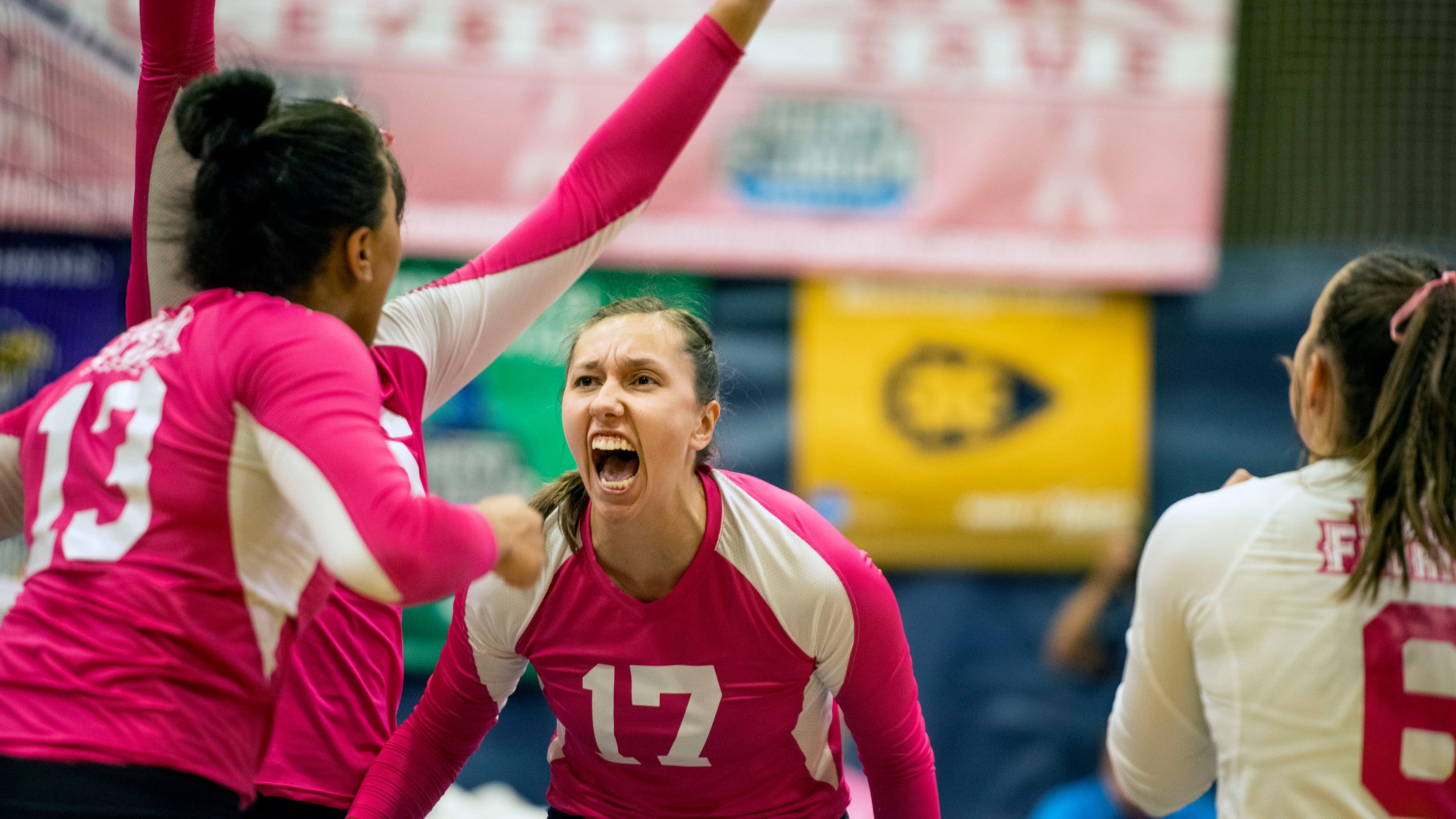 Volleyball: UWF triumphant in 15th annual Pack It Pink match, raise $6,600
