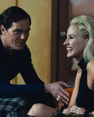 Michael Shannon and Jessica Chastain as George Jones and Tammy Wynette in the Wilmington-shot miniseries "George & Tammy."