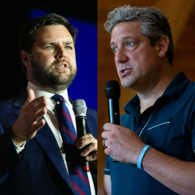 J.D. Vance and U.S. Rep. Tim Ryan will meet for their first debate in the U.S. Senate race Monday night.