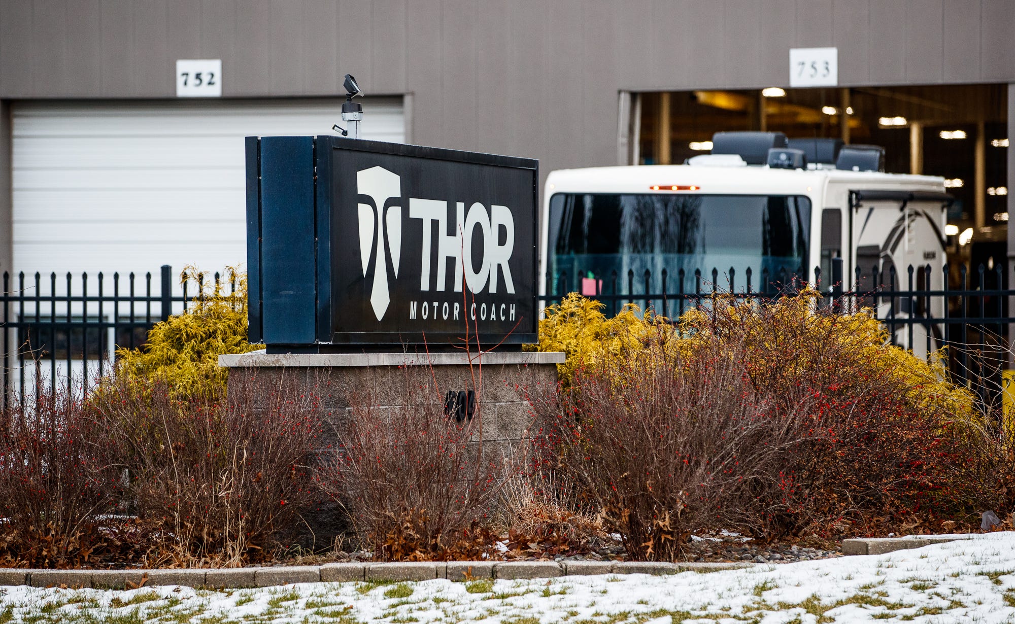 Thor Motor Coach plant 750, located at 604 Middleton Run Road in Elkhart, Indiana.