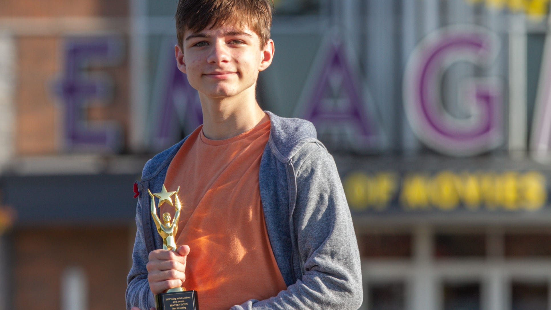 Hartland's Brayden Eaton wins 'kiddie' Oscar for streaming movie role