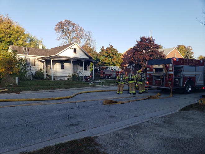 Rescue crews responded to a report of a house fire in the 2400 block of Stone Street Tuesday, Oct. 11, 2022.