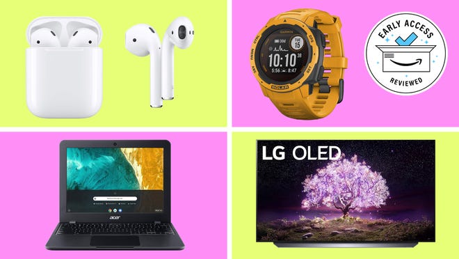 Update your essential tech with these Prime Day deals on earbuds, watches, laptops, TVs and more.