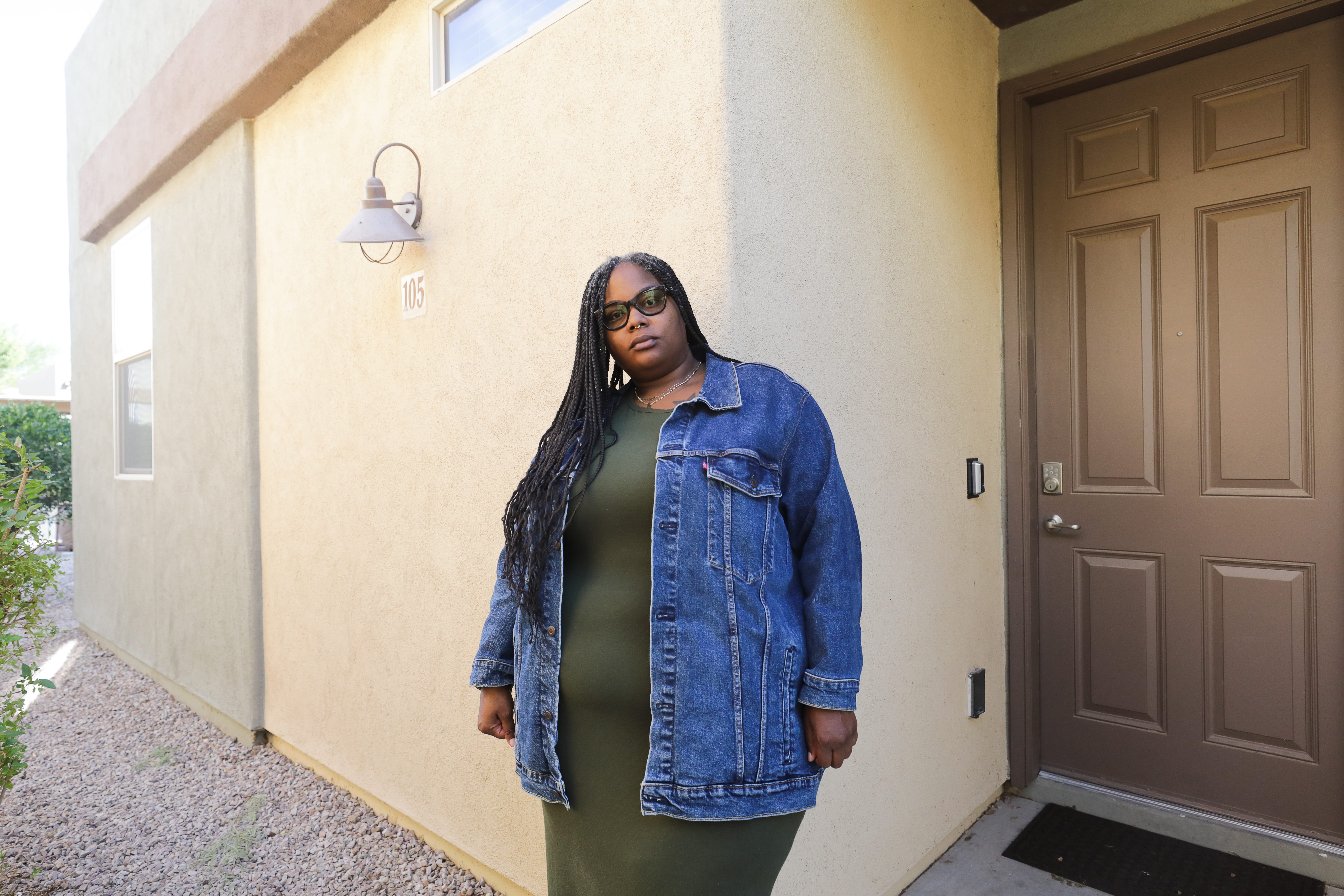 Shacoma Wilton-Waddell in her Tucson, Ariz. apartment.