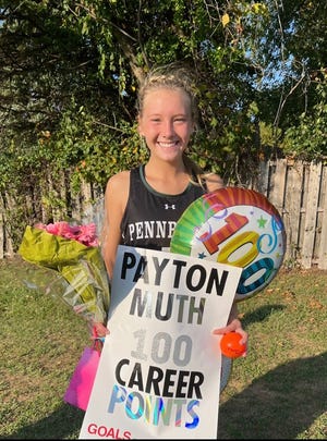 Pennridge senior field hockey player Payton Muth reached 100 career points in a 7-0 win against Bensalem on Oct. 7